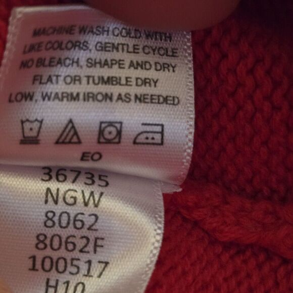 HANNA ANDERSSON SWEATER-KNIT HOODED RED NORDIC SNOWFLAKE ROMPER - SZ 80/18-24MOS - Picture 7 of 7